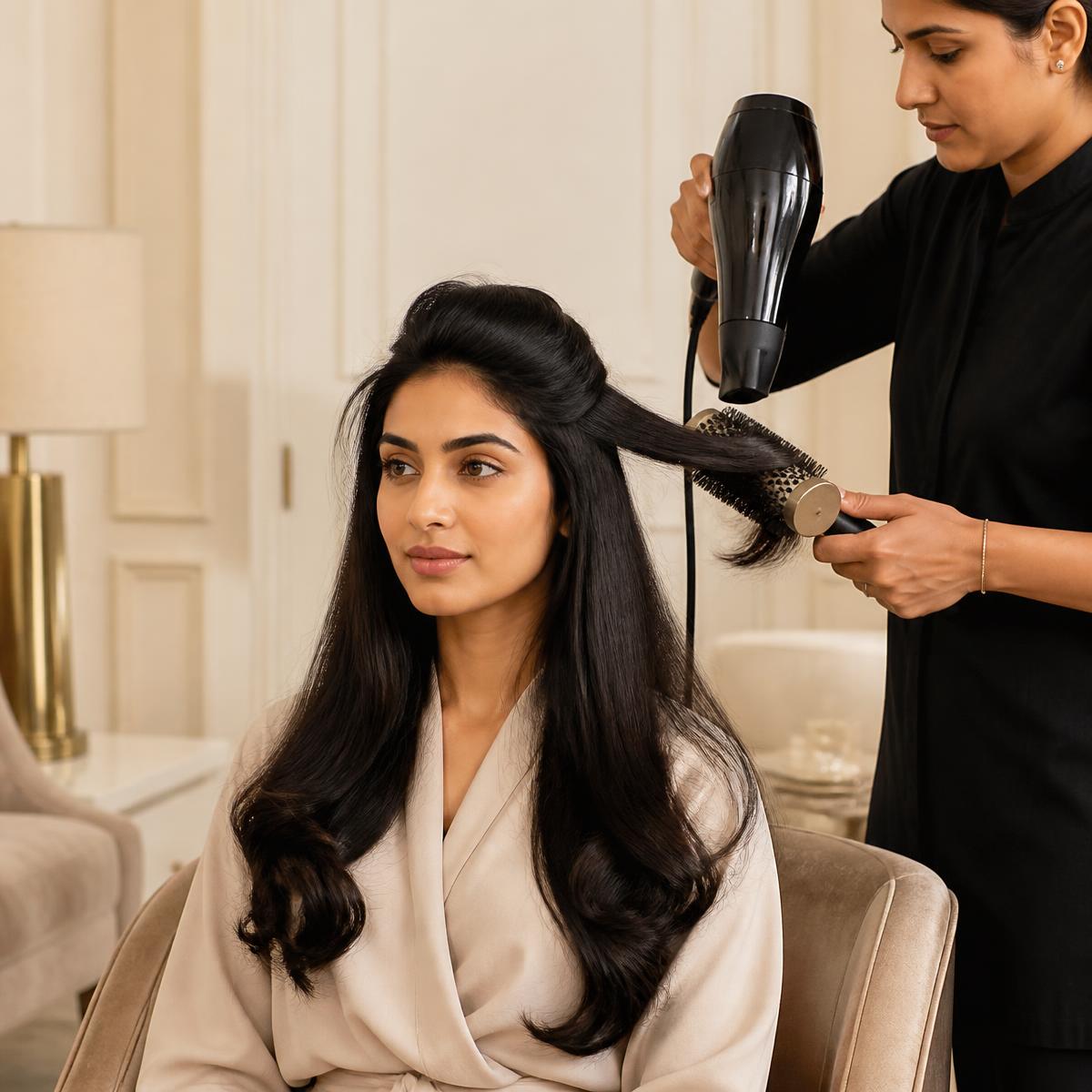 At-home professional hair styling